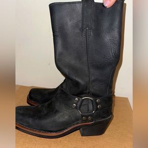 Harley Davidson Black Square Toe Boots